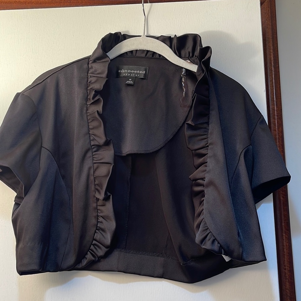 Black Short Sleeve Cover Up Size 12